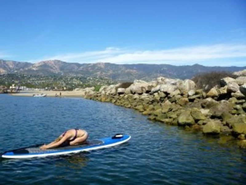 Yin Pose on the Paddleboard