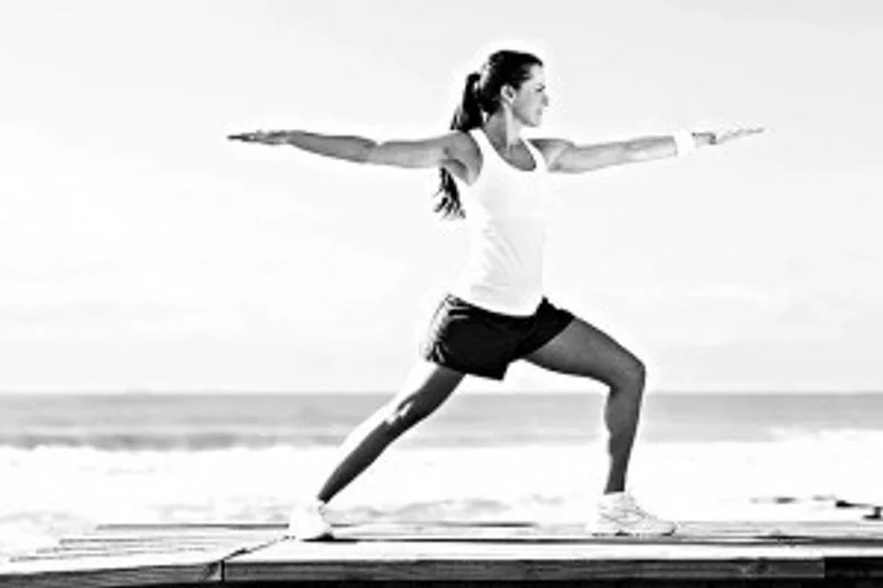 Warrior Pose at the Beach