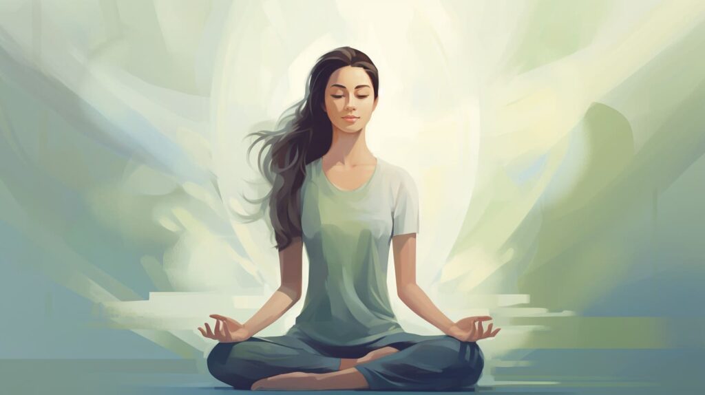 mindful yoga - calm and serene